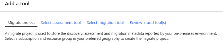 Azure Migrate Add Tools