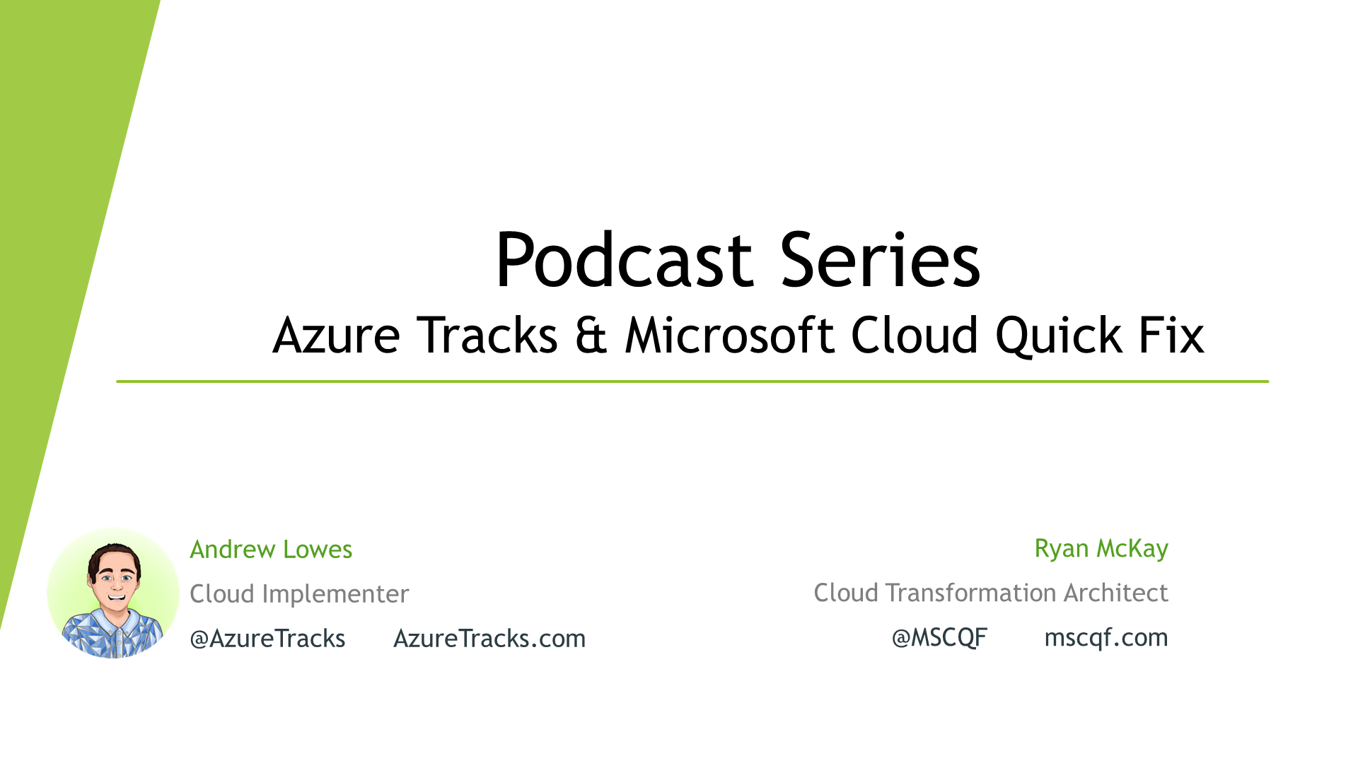 AzureTracks and MSCQF Podcast