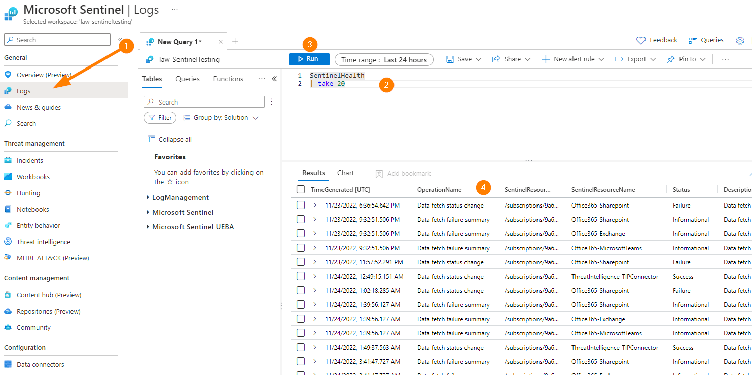 Sentinel Data Connector Health Monitoring – AzureTracks