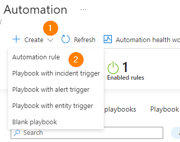 Microsoft Sentinel - Create a new automation rule